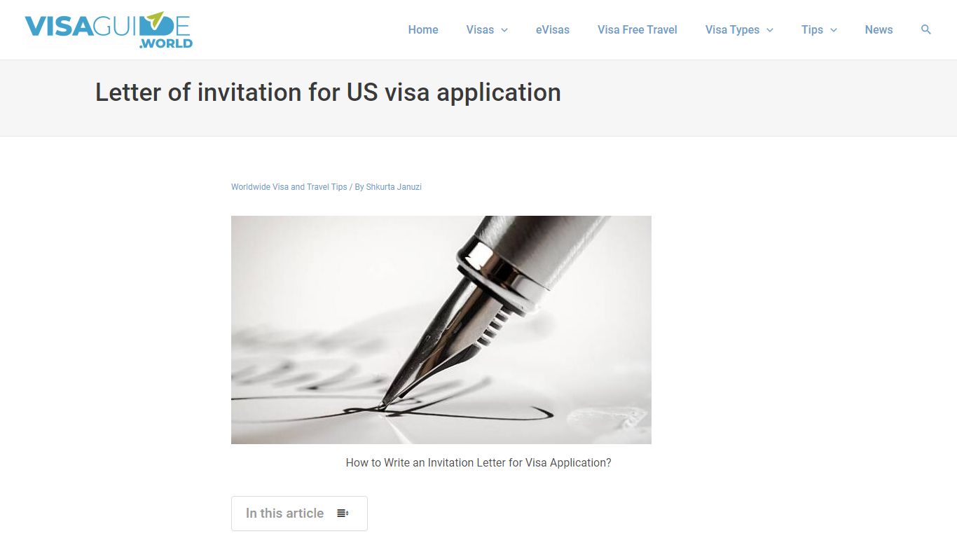 Invitation Letter for US Visitor Visa | Guide & Free Samples